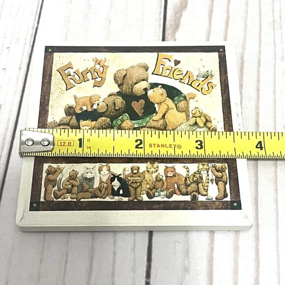 Vintage Anna Krajewski Ceramic Furry Friends Tile Coasters Cats Cottagecore 4 - Picture 7 of 7